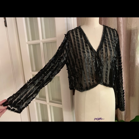 BABETTE Jacket with Vegan Leather Fringe - Picture 1 of 7